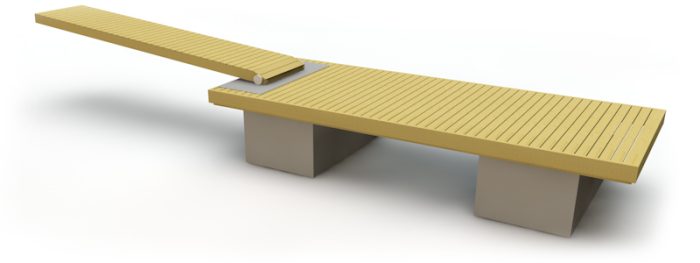 Flytbrygga med betongpontoner 6 m