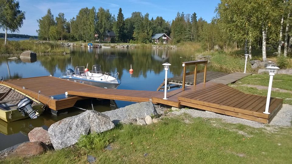 Flytbrygga rörponton 6 m – Stabil brygga - HF Bryggan